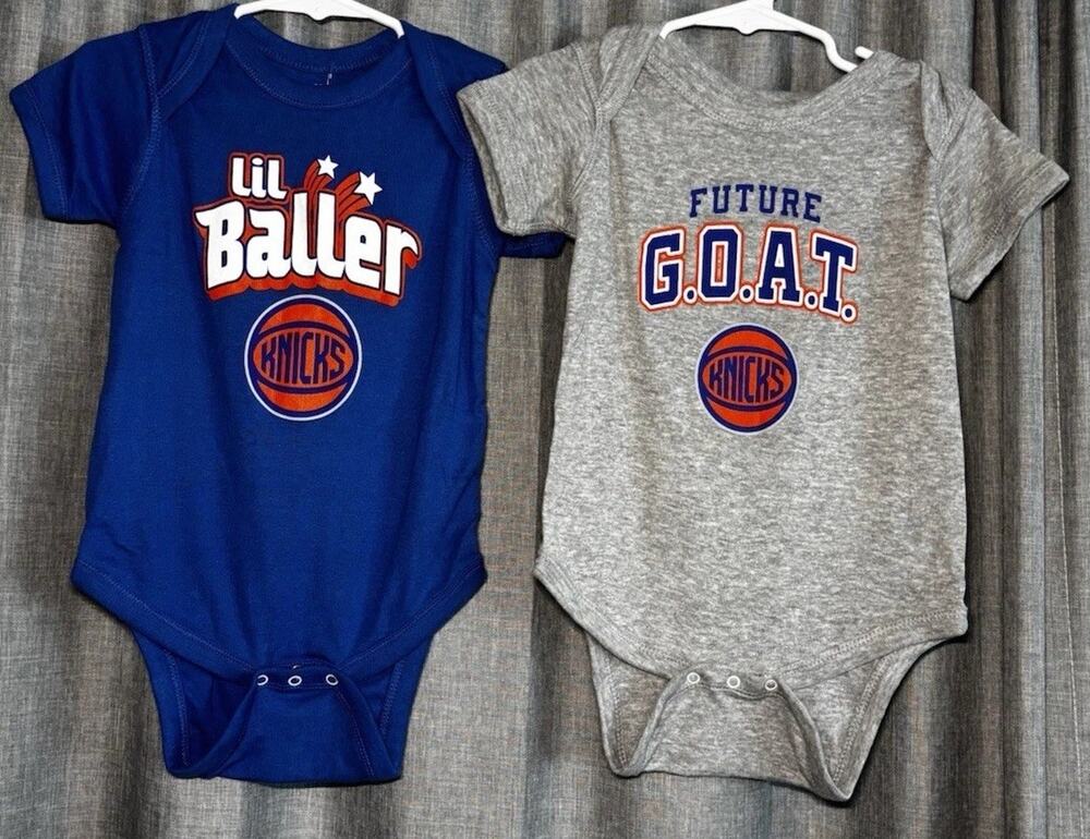 NBA NY Knicks 2 Piece Kids Baby Creeper Set Bodysuit 18MONTH NWT